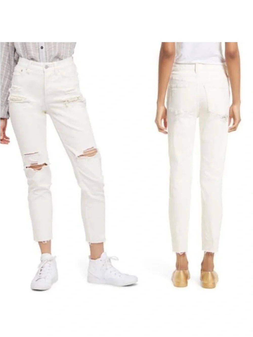 NWT FREE PEOPLE Lacey Stilt Embellished Jeans 29